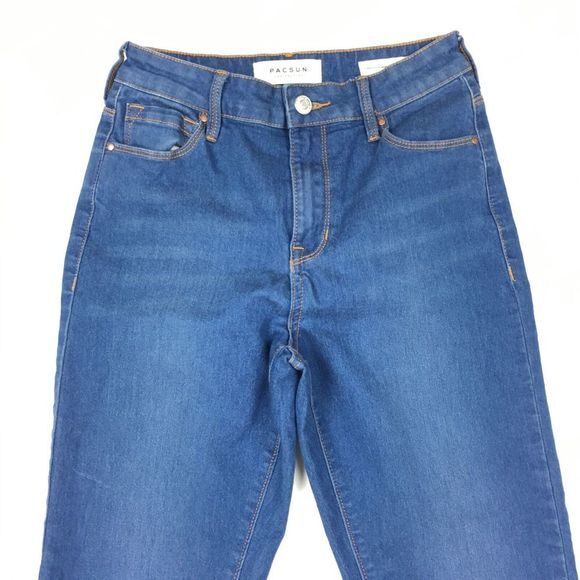 Pacsun Super High Rise Skinniest‎ Medium Blue Wash Jeans Cotton Women 25 - Picture 4 of 7